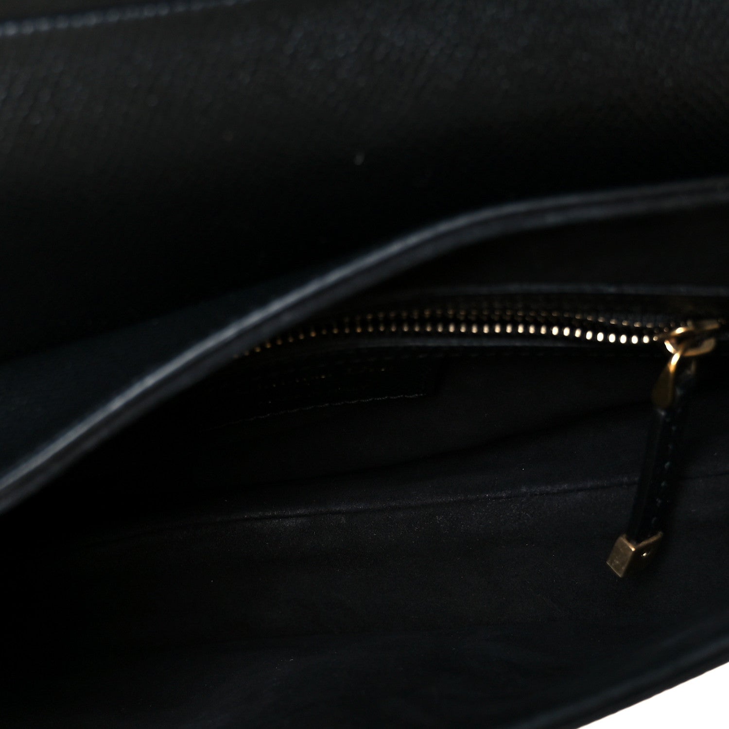 Grained Calfskin Saddle Bag Black