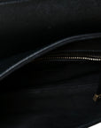 Grained Calfskin Saddle Bag Black