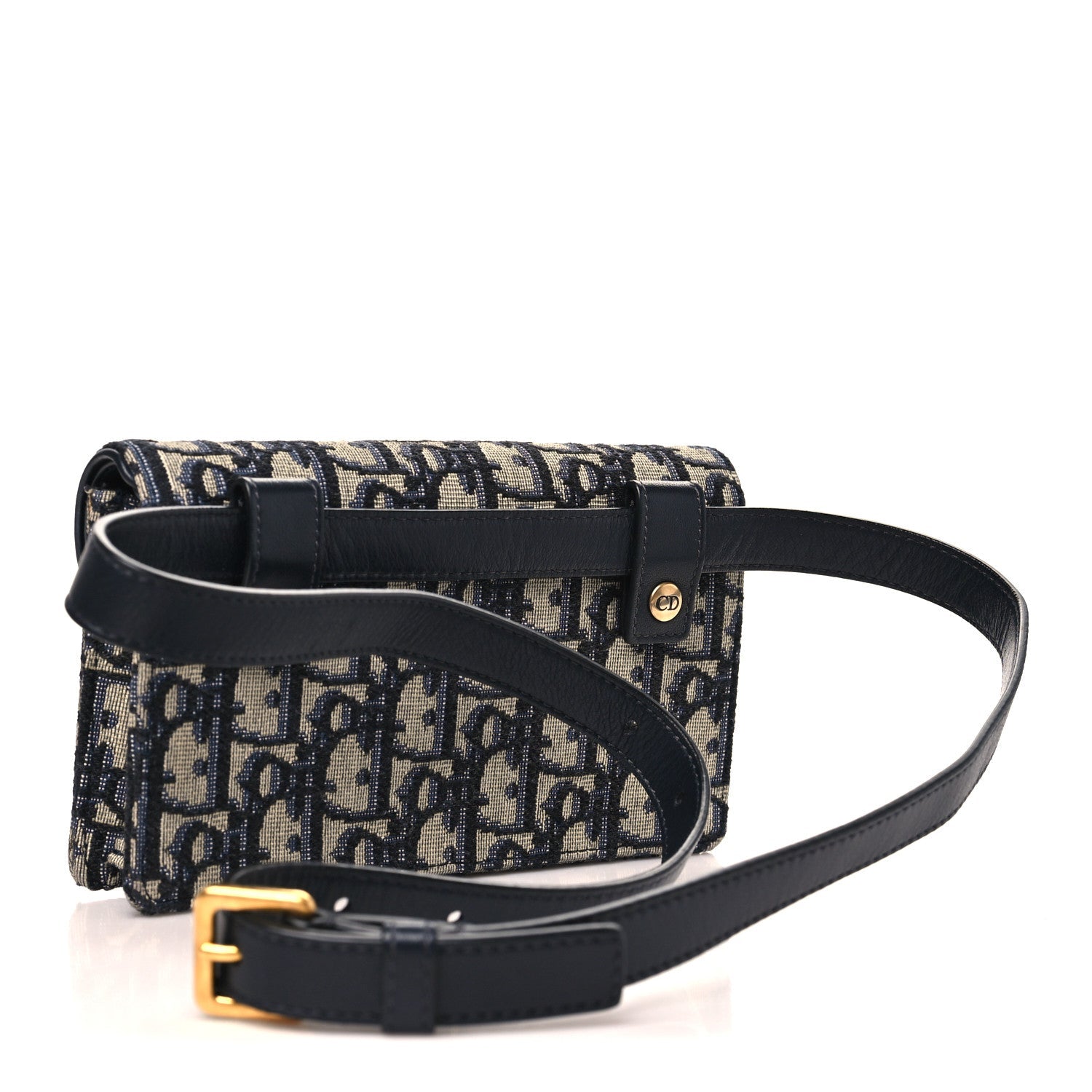 Oblique Saddle Belt Bag Blue