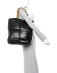 Calfskin Maxi Intrecciato Puffy Chain Tote Bag Fondente