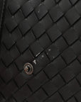 Calfskin Intrecciato Sassolungo Backpack Black Multicolor
