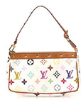 Monogram Multicolor Pochette Accessories White