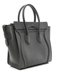 Baby Drummed Calfskin Micro Luggage Kohl
