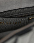 Grained Calfskin Saddle Bag Grey