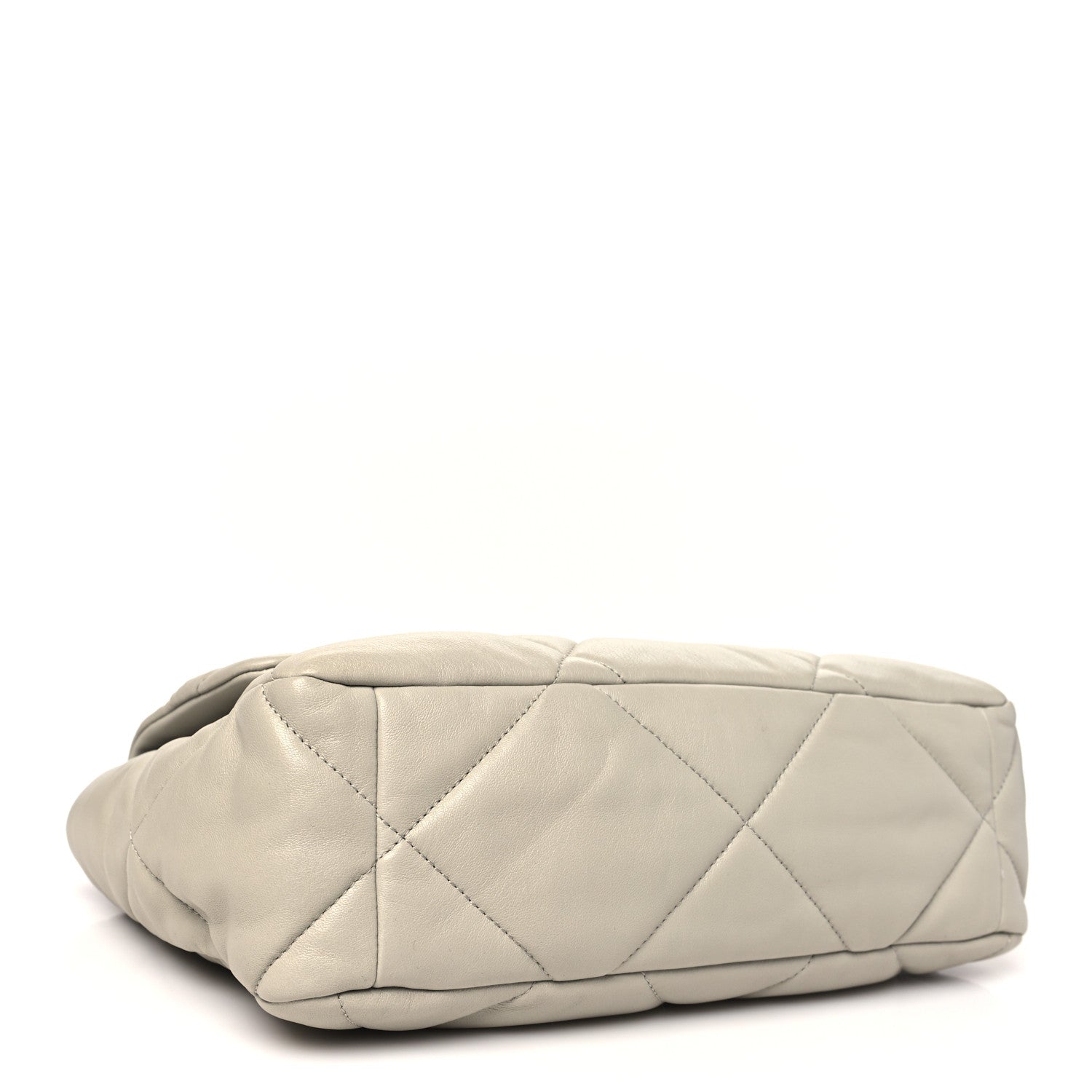 Lambskin Quilted Large CHNL 19 Flap Grey