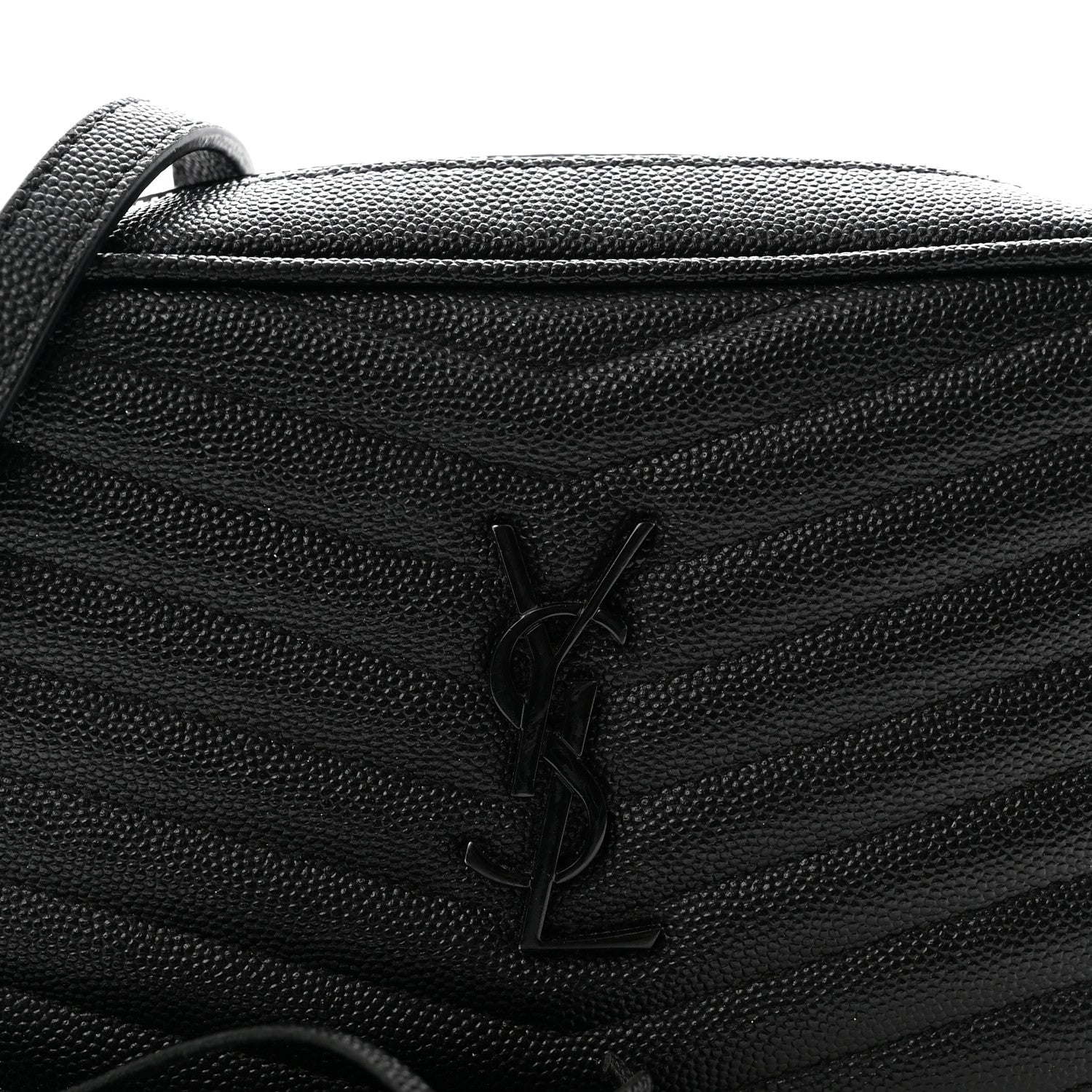 Grain De Poudre Matelasse Monochrome Monogram Mini Lou Camera Bag Black