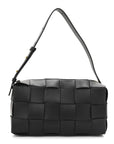 Lambskin Maxi Intrecciato Brick Cassette Bag Black