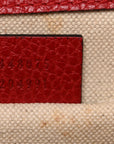 Dollar Calfskin Crystal Web Medium Dionysus Bamboo Top Handle Bag Hibiscus Red Black Diamond
