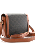 Triomphe Canvas Calfskin Medium Triomphe Bag Tan