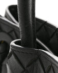 Nappa Intrecciato Medium Andiamo Shoulder Bag Black
