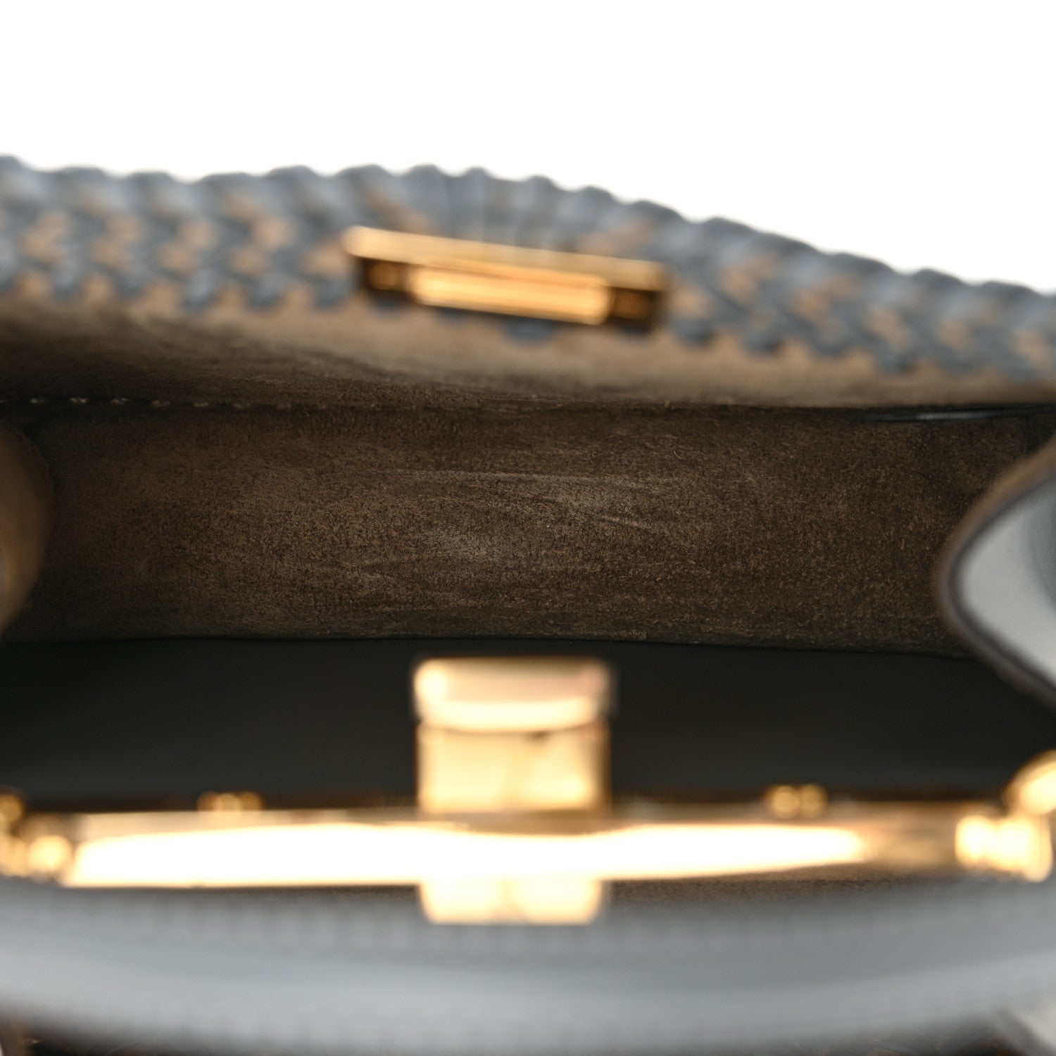 Vitello King Shiny Nappa Intreccio Petite Peekaboo I SEE U Satchel Tempesta