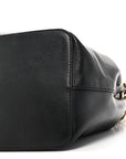 Vitello Century Matte F is FNDI Stamp Patch Bi-Color Grande Mon Tresor Bucket Bag Black Maya Fragola
