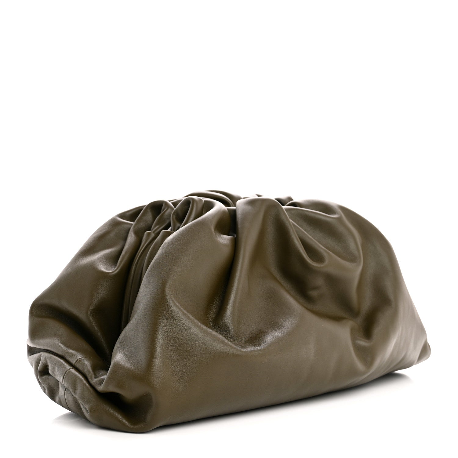 Smooth Butter Calf The Pouch Oversized Clutch Mustard