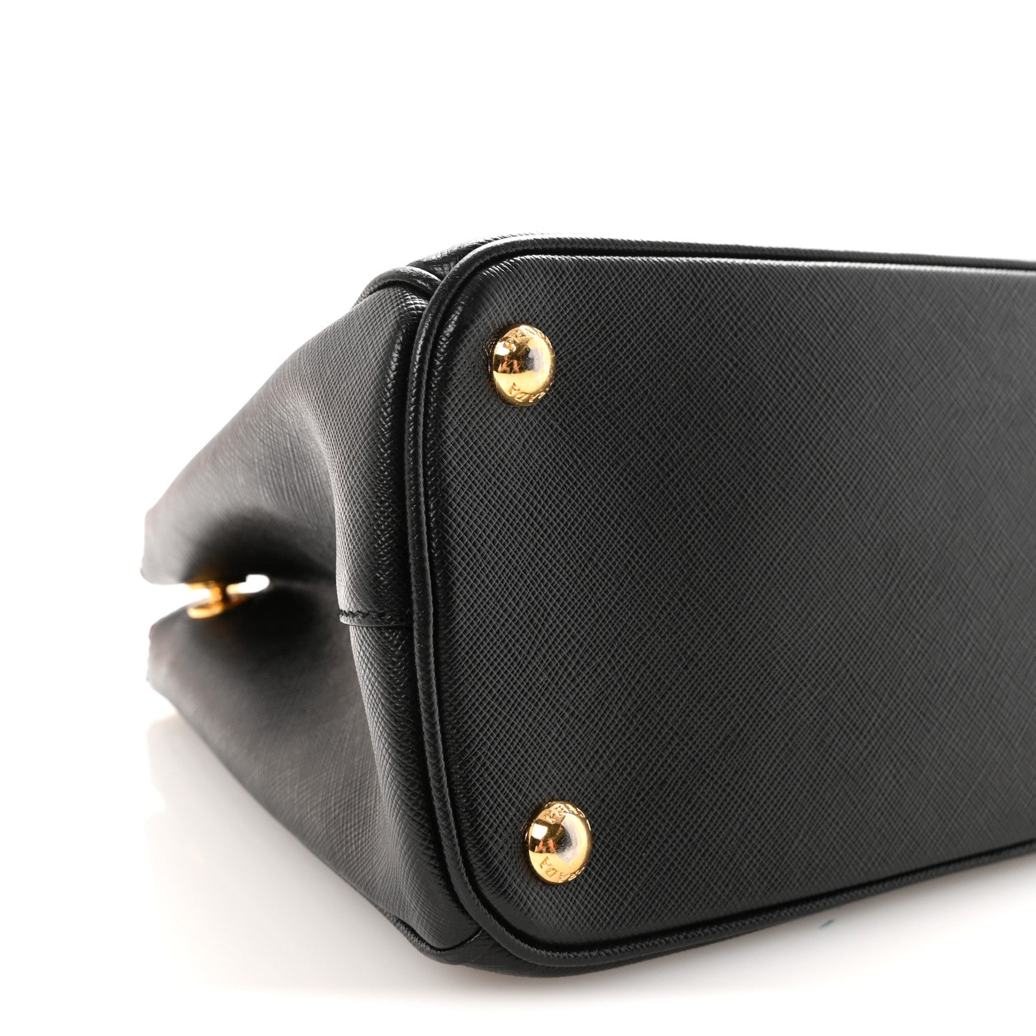 Saffiano Small Galleria Double Zip Tote Black