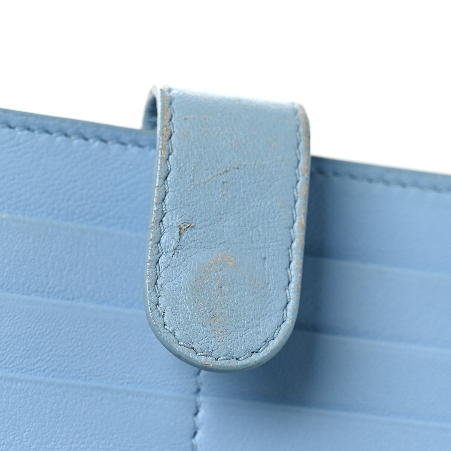 Nappa Intrecciato Continental Flap Wallet Light Blue