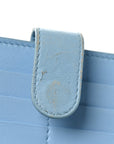 Nappa Intrecciato Continental Flap Wallet Light Blue