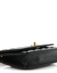 Lambskin Quilted Pillow Crush Wallet On Chain WOC Black