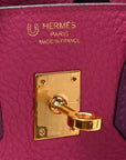 Togo Horseshoe Birkin 25 Rose Pourpre Cassis