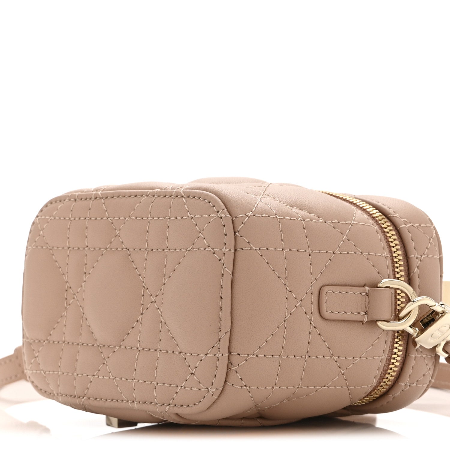 Lambskin Cannage Micro Lady D1OR Vanity Case Rose Des Vents
