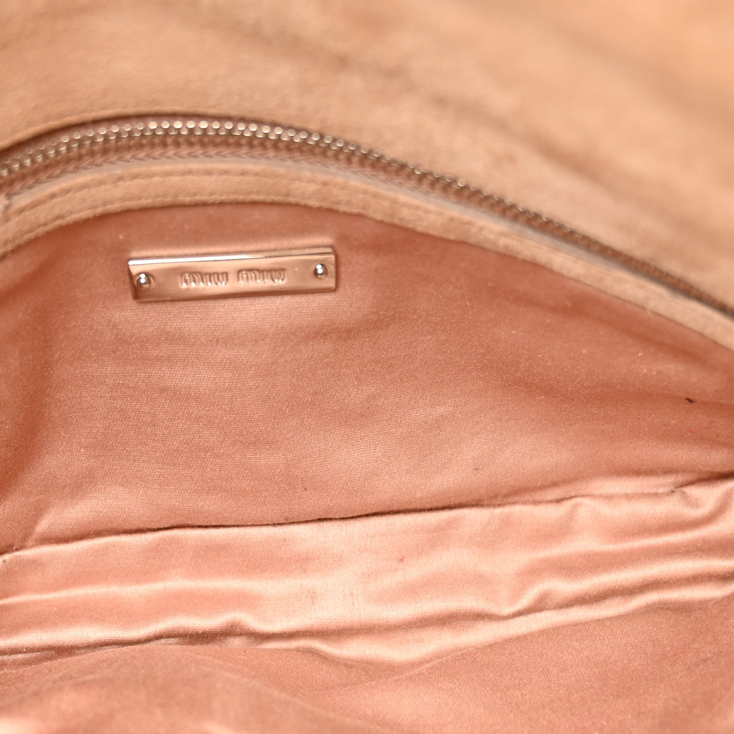 Velvet Matelasse Crystal Chain Shoulder Bag Cammeo