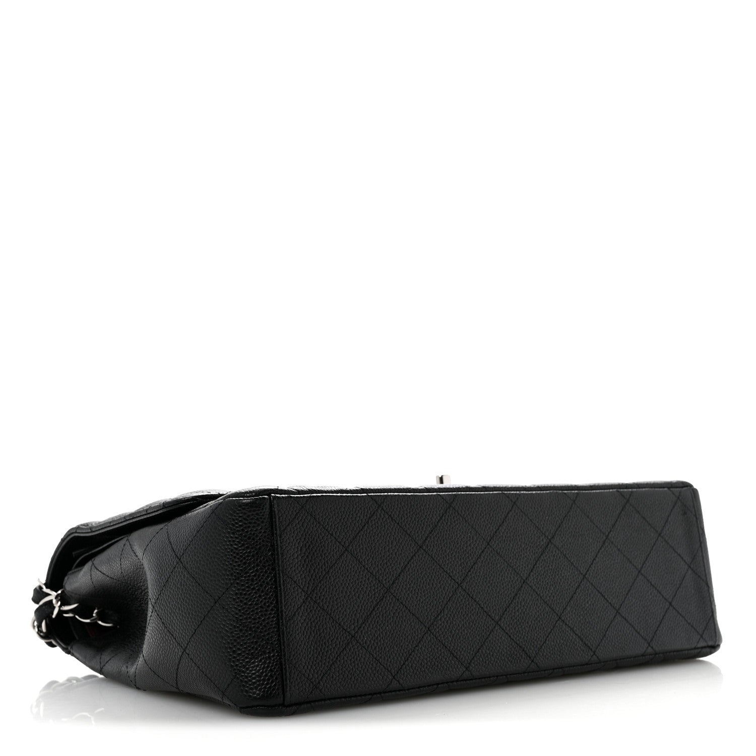 Caviar Quilted Maxi Double Flap Black