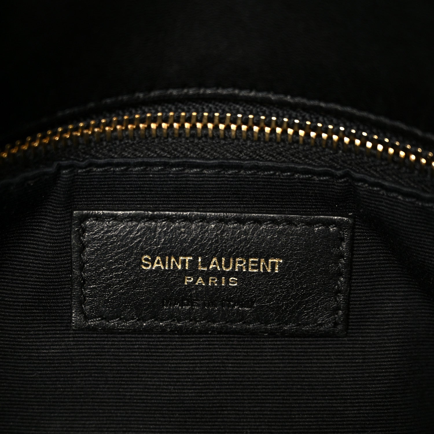Lambskin Quilted Small Loulou Puffer Monogram Chain Satchel Black