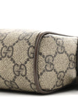 GG Supreme Monogram Textured Calfskin Super Mini Ophidia Shoulder Bag Beige Ebony New Acero