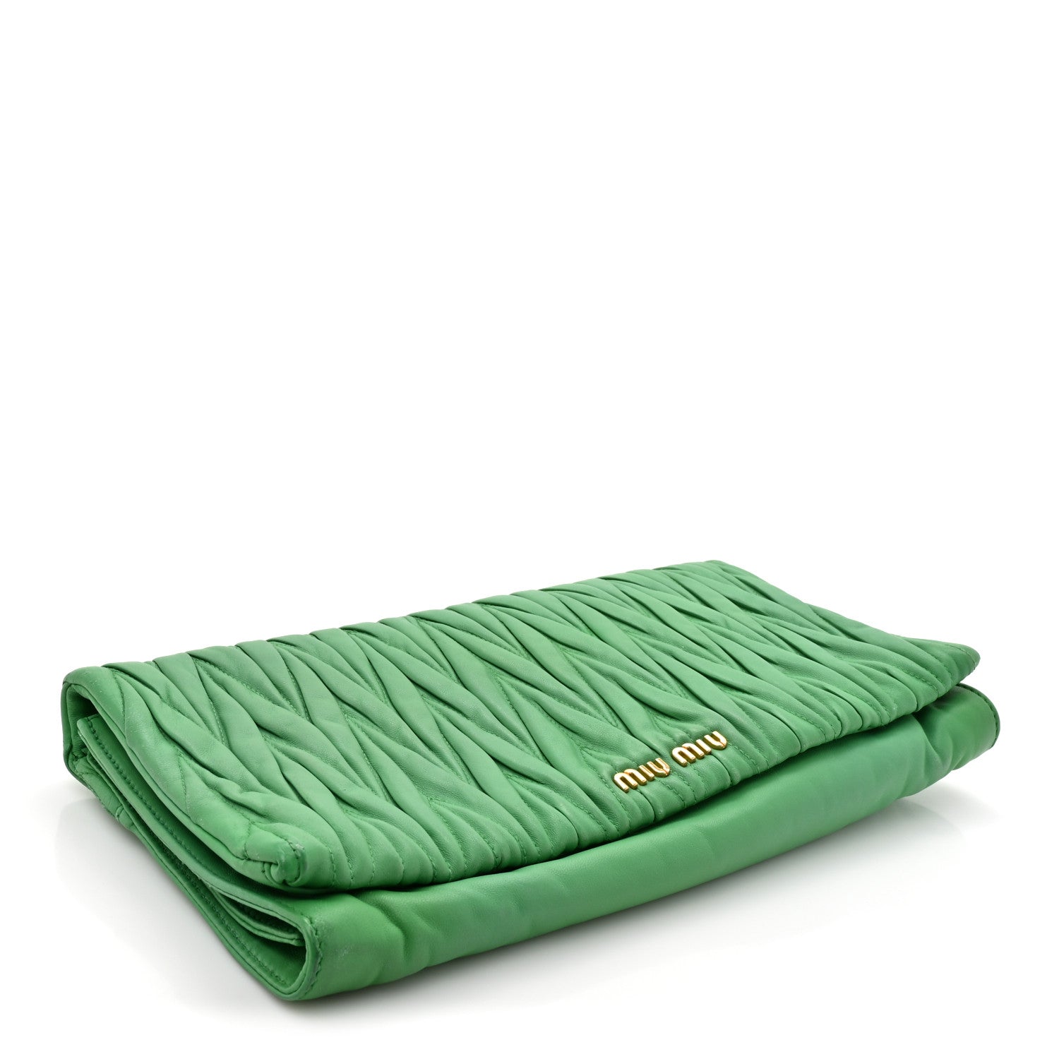 Nappa Matelasse Clutch Menta