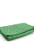 Nappa Matelasse Clutch Menta