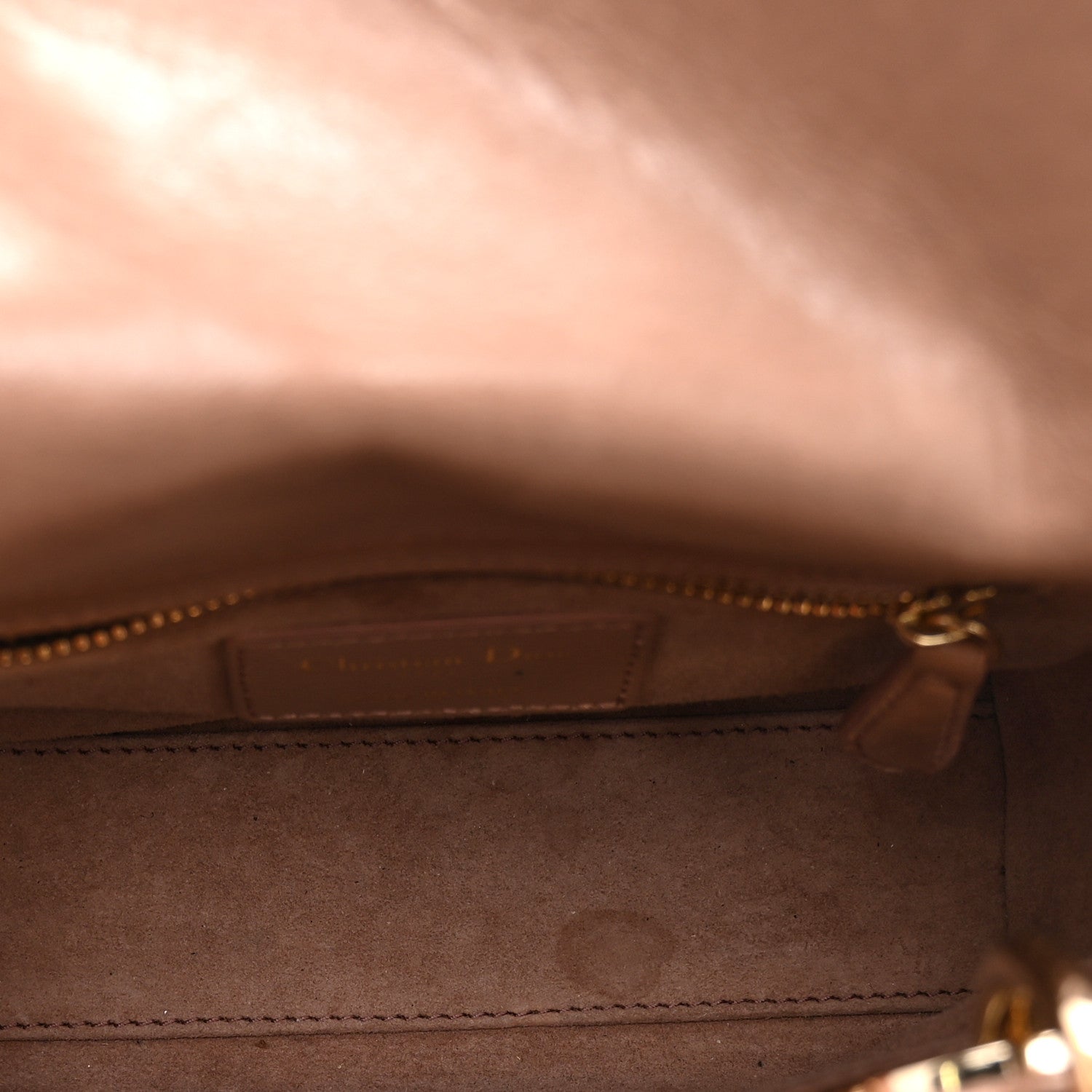 Lambskin Gathered Mini Lady D1OR Fard