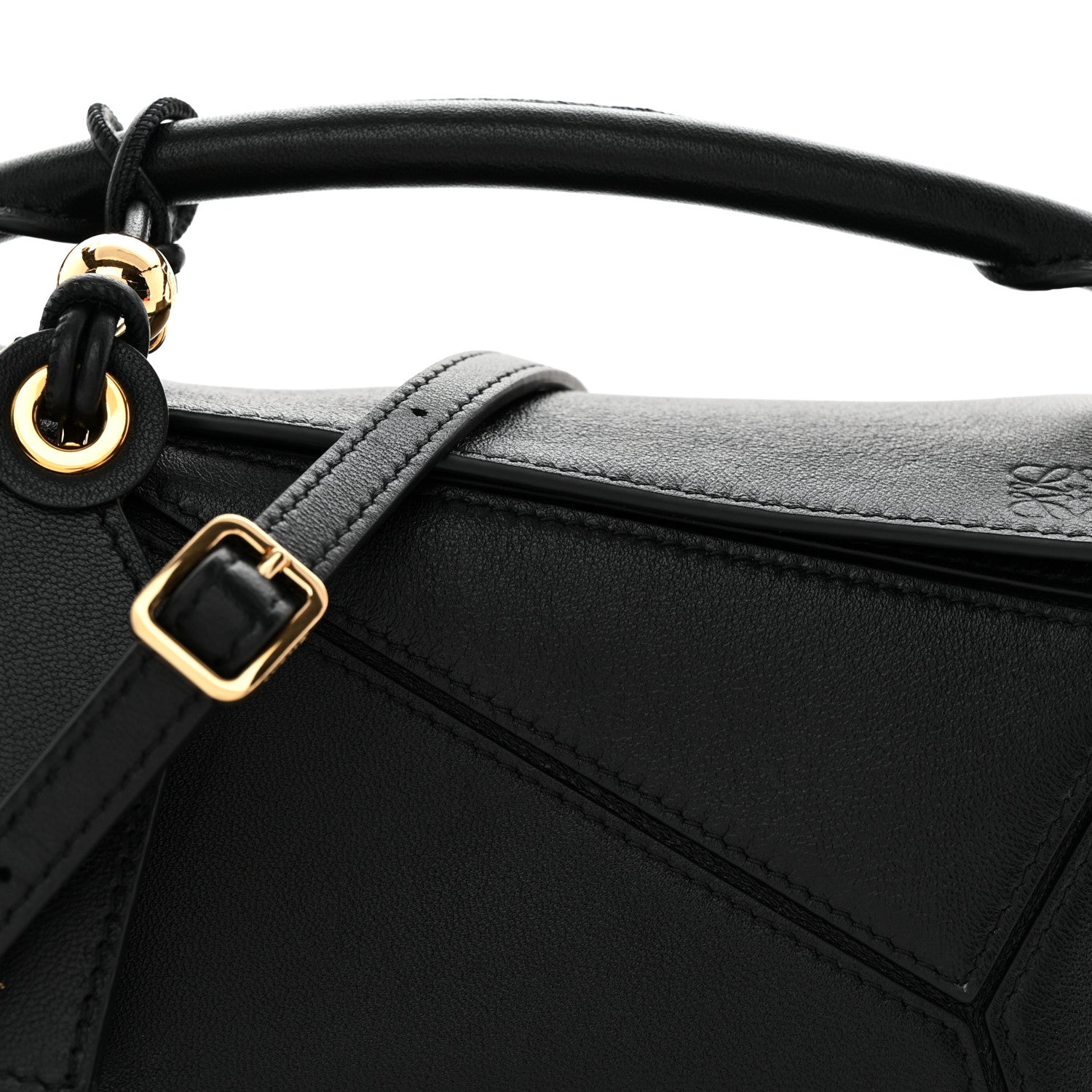 Nappa Lambskin Featherlight Mini Puzzle Bag Black