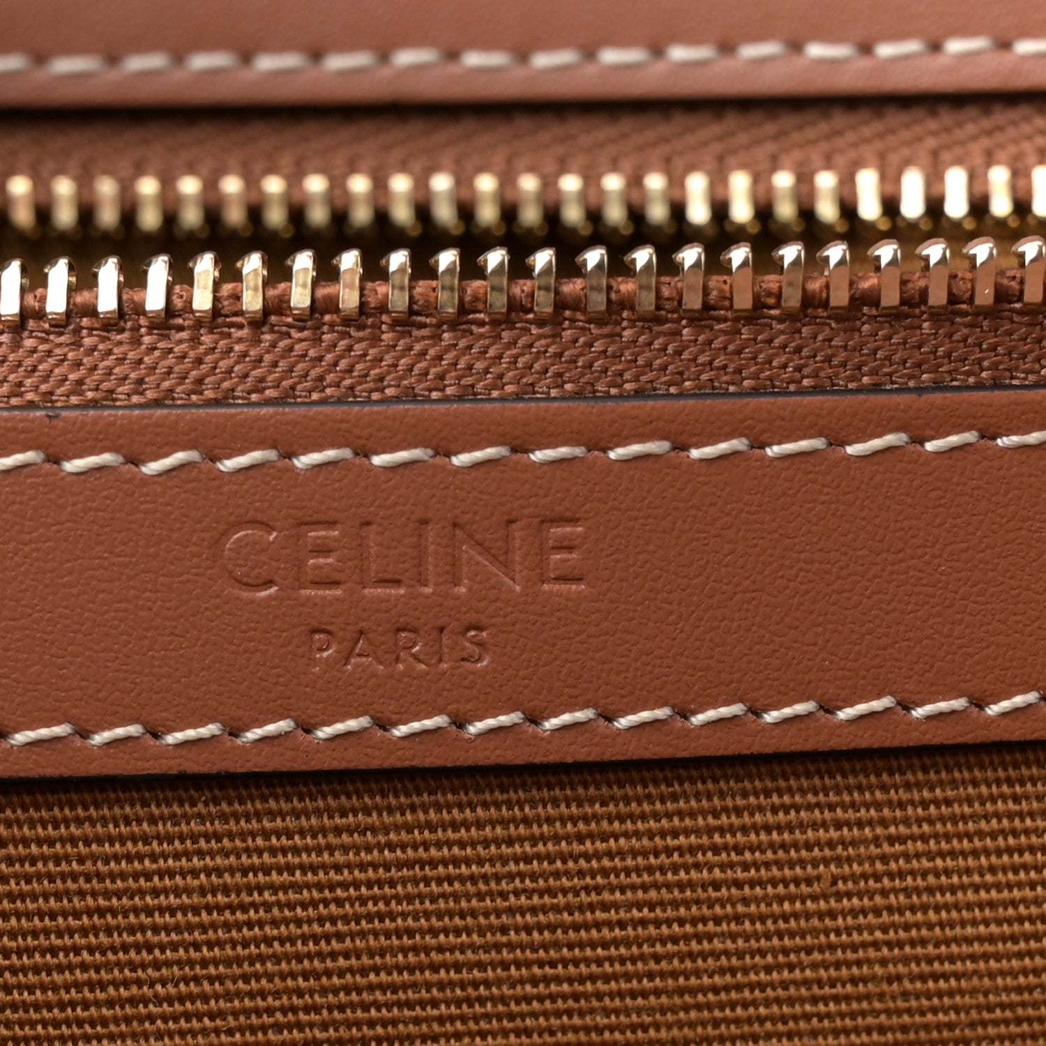 Triomphe Canvas Calfskin Medium Cabas Bag Tan