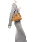 Suede Quilted Small CHNL 25 Handbag Beige