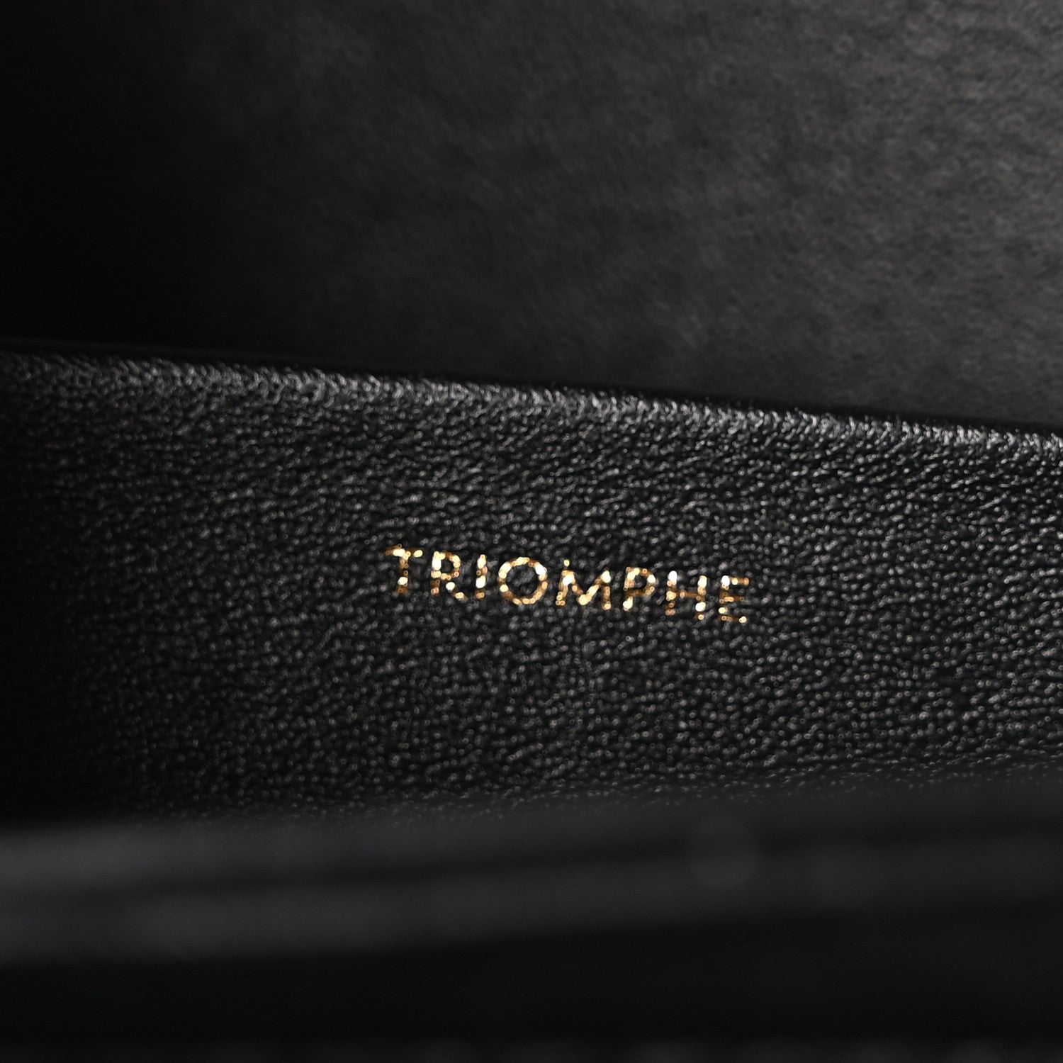 Shiny Calfskin Medium Triomphe Black