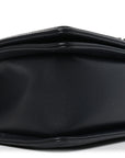 Lambskin Chevron Quilted Medium Boy Flap Black