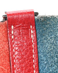 Taurillon Clemence Picotin Lock 22 MM Rouge Casaque Bleu Thalassa