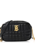 Calfskin Quilted Small Lola Camera Bag Black