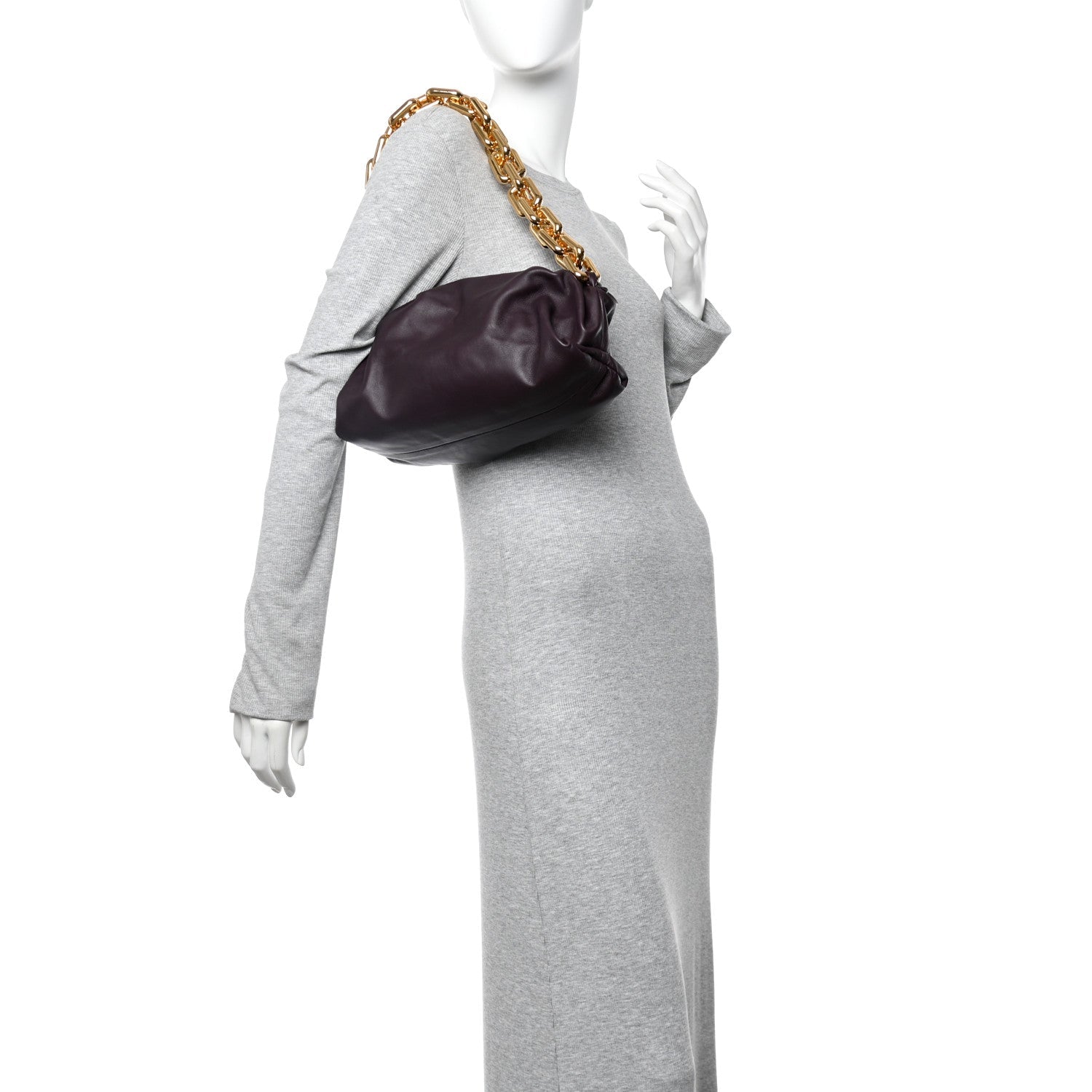 Calfskin The Pouch Chain Grape
