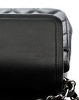 Lambskin Quilted Jumbo Double Flap Black