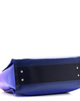 Shaded Calfskin Small Deauville Tote Purple Blue