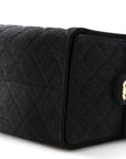Washed Denim Quilted Medium CHNL 25 Handbag Black