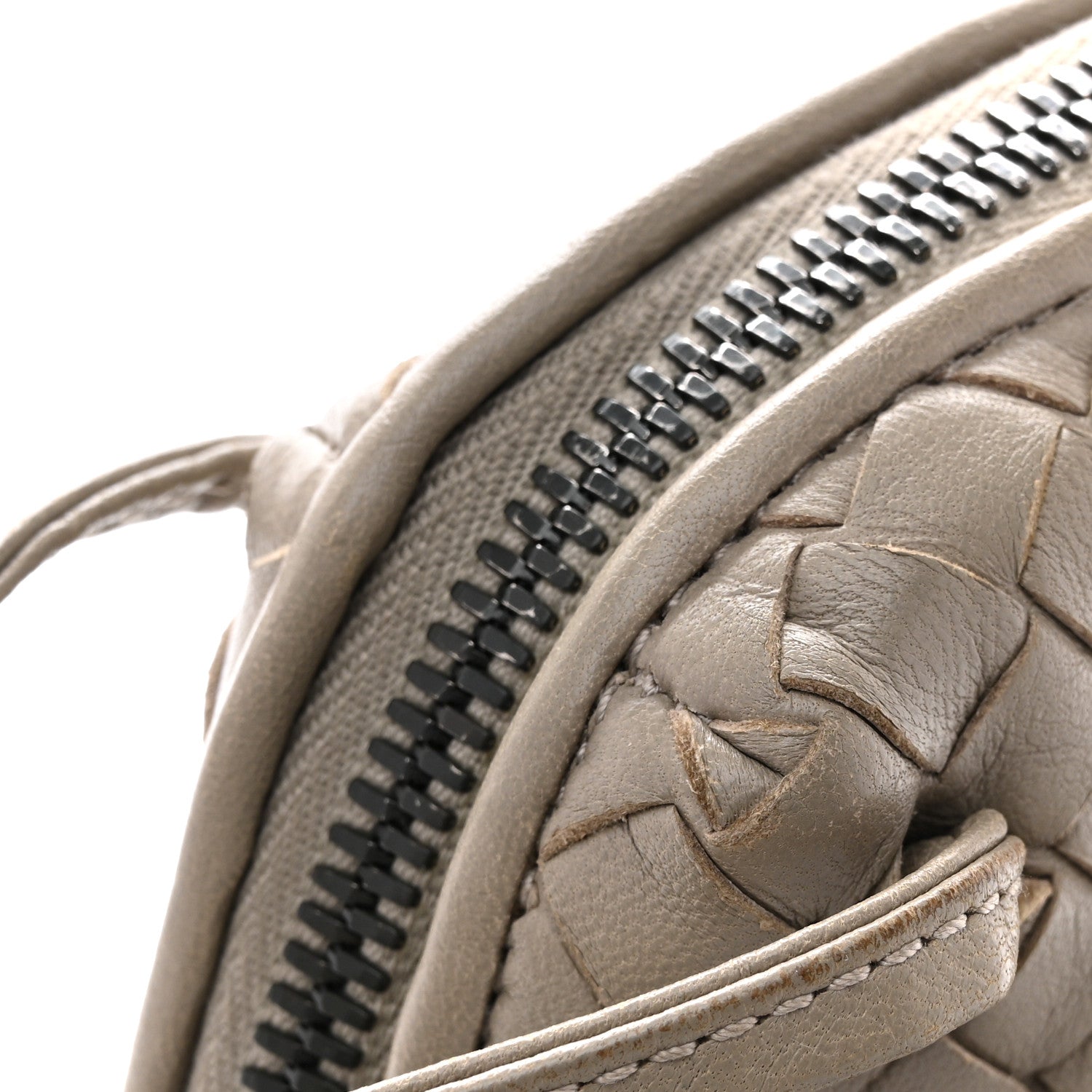 Nappa Intrecciato Nodini Crossbody Messenger Steel