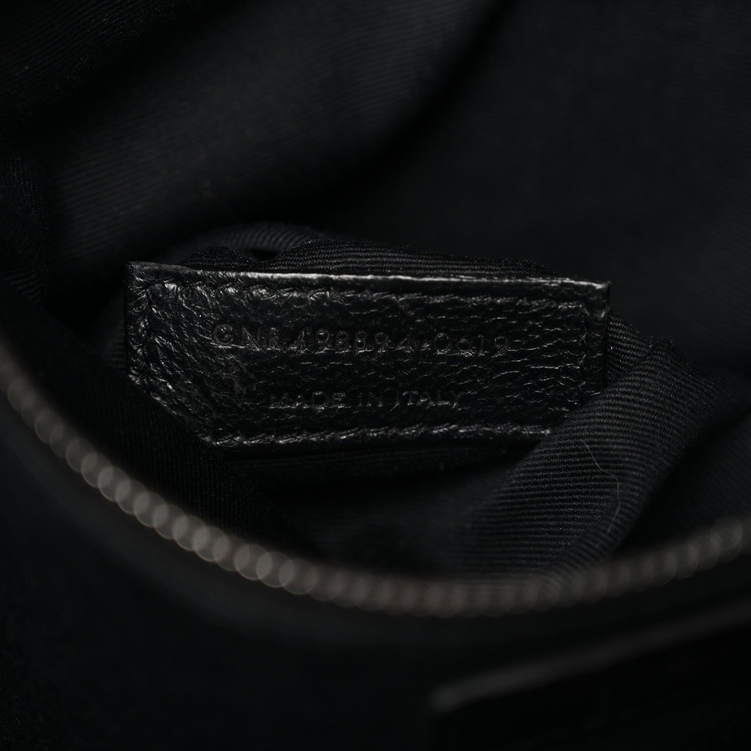 Crinkled Calfskin Matelasse Monogram Medium Niki Chain Satchel Black