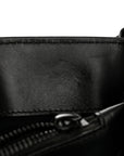 Calfskin Y Quilted Monogram Large Loulou Chain Satchel Black