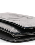 Metallic Caviar Timeless CC Wallet On Chain WOC Grey