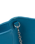 Lambskin Cannage Lady D1OR Convertible Clutch Blue
