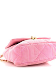 Denim Quilted Medium CHNL 19 Flap Neon Pink