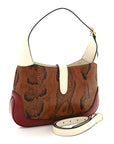 Snakeskin Calfskin Small Jackie 1961 Hobo Brown Multicolor