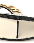 Grained Calfskin Mini J'AD1OR Chain Flap Bag Latte