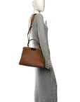 Cuoio Romano Selleria Bi-Color Medium Peekaboo Iconic Satchel Mou Deserto